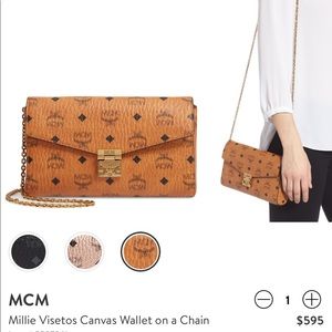 MCM Cognac Wallet on Chain